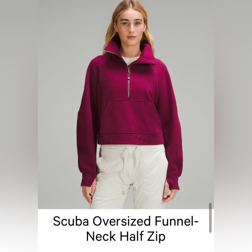 LULULEMON SCUBA HALF ZIP CROP SWEATSHIRT